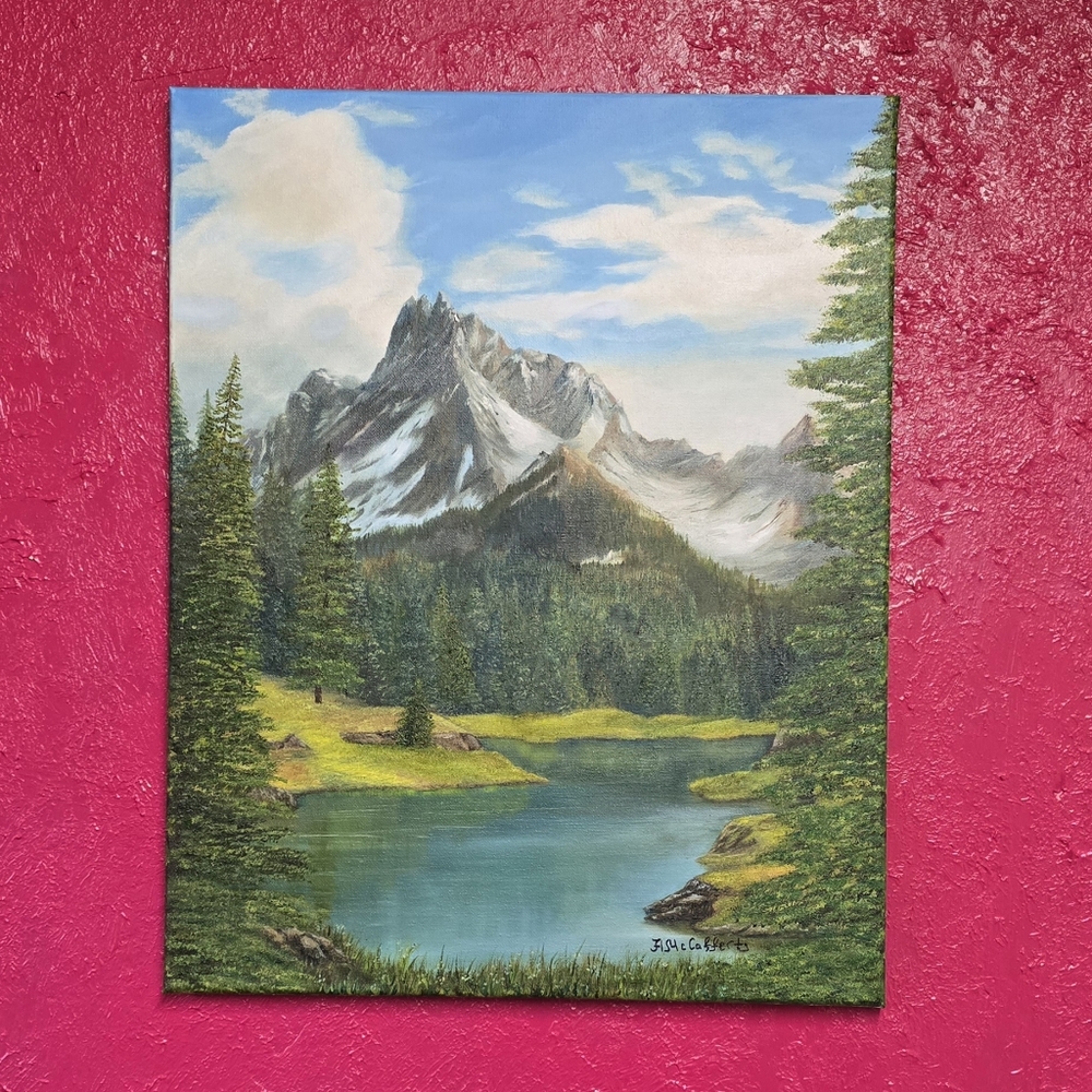 Mountain Landscape Origeonal Oil Painting By NMcCafferty 16x20